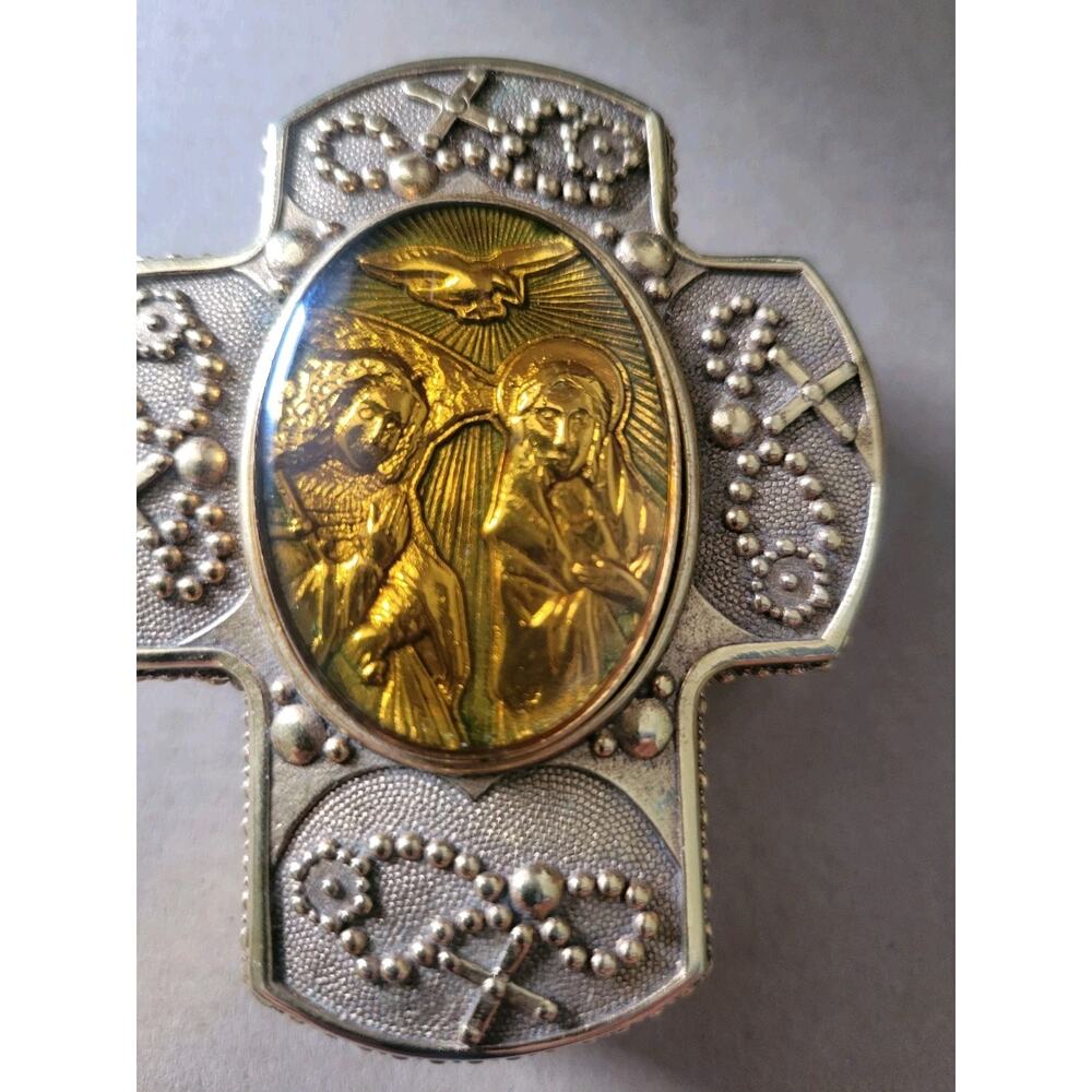 The Vatican Library Collection Ava Maria Rosary Prayer Trinket Box - Picture 2 of 11